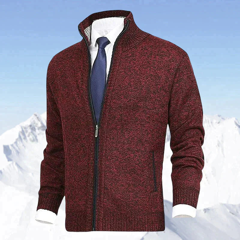 Herren Strickjacke mit Reißverschluss für Winter