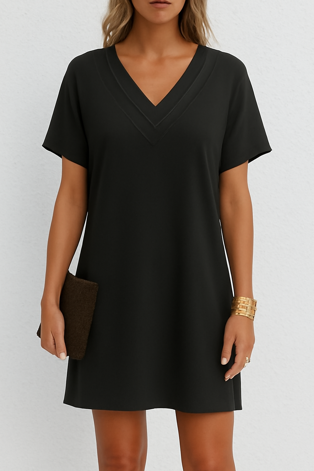 Damen Elegantes Kleid mit geschlitzten Ärmeln | Mini