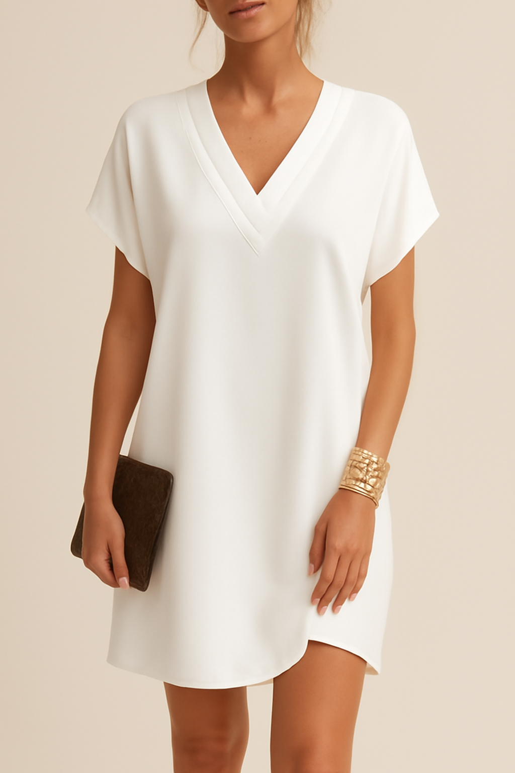 Damen Elegantes Kleid mit geschlitzten Ärmeln | Mini