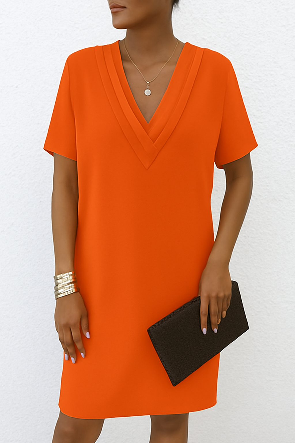 Damen Elegantes Kleid mit geschlitzten Ärmeln | Mini