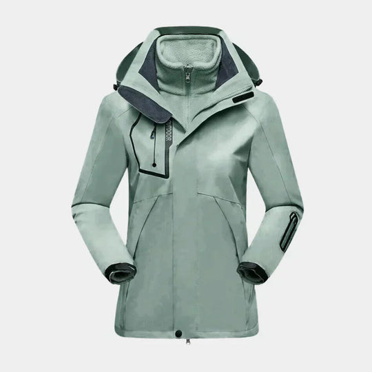Damen Skijacke | Winterjacke mit Kapuze und Taschen