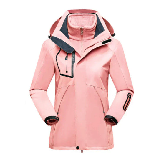 Damen Skijacke | Winterjacke mit Kapuze und Taschen