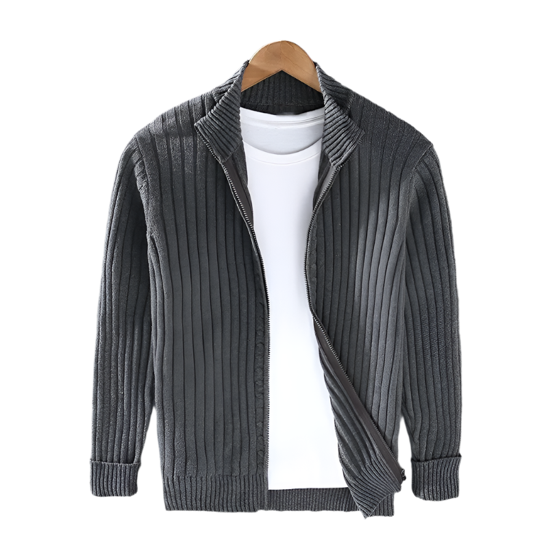 Herren Strickjacke Gerippt | Lässig