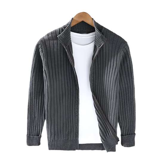 Herren Strickjacke Gerippt | Lässig