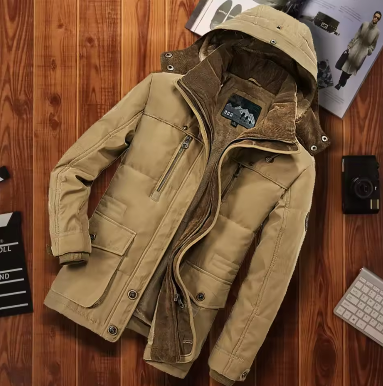 Wintermantel für Herren | mit Kapuze