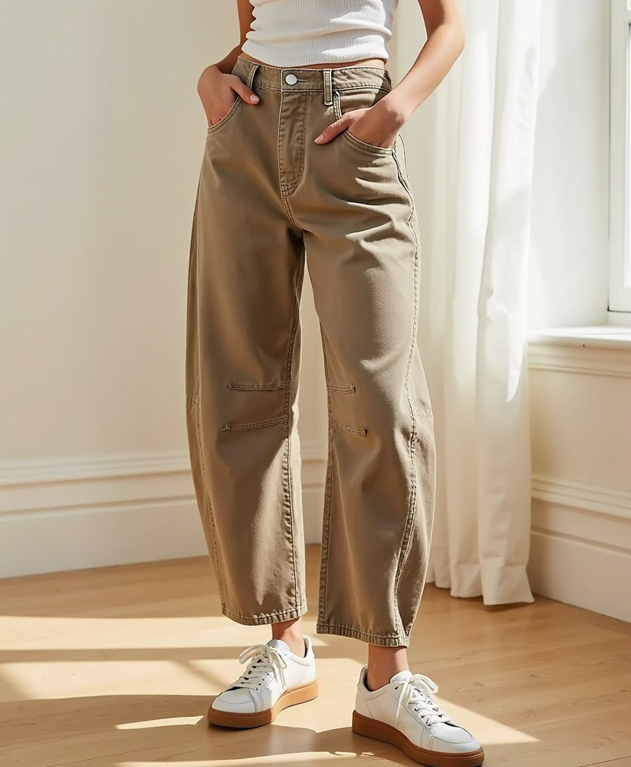 High-Waist Wide-Leg Jeans – Locker geschnittene Damen-Denim