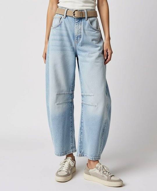 High-Waist Wide-Leg Jeans – Locker geschnittene Damen-Denim