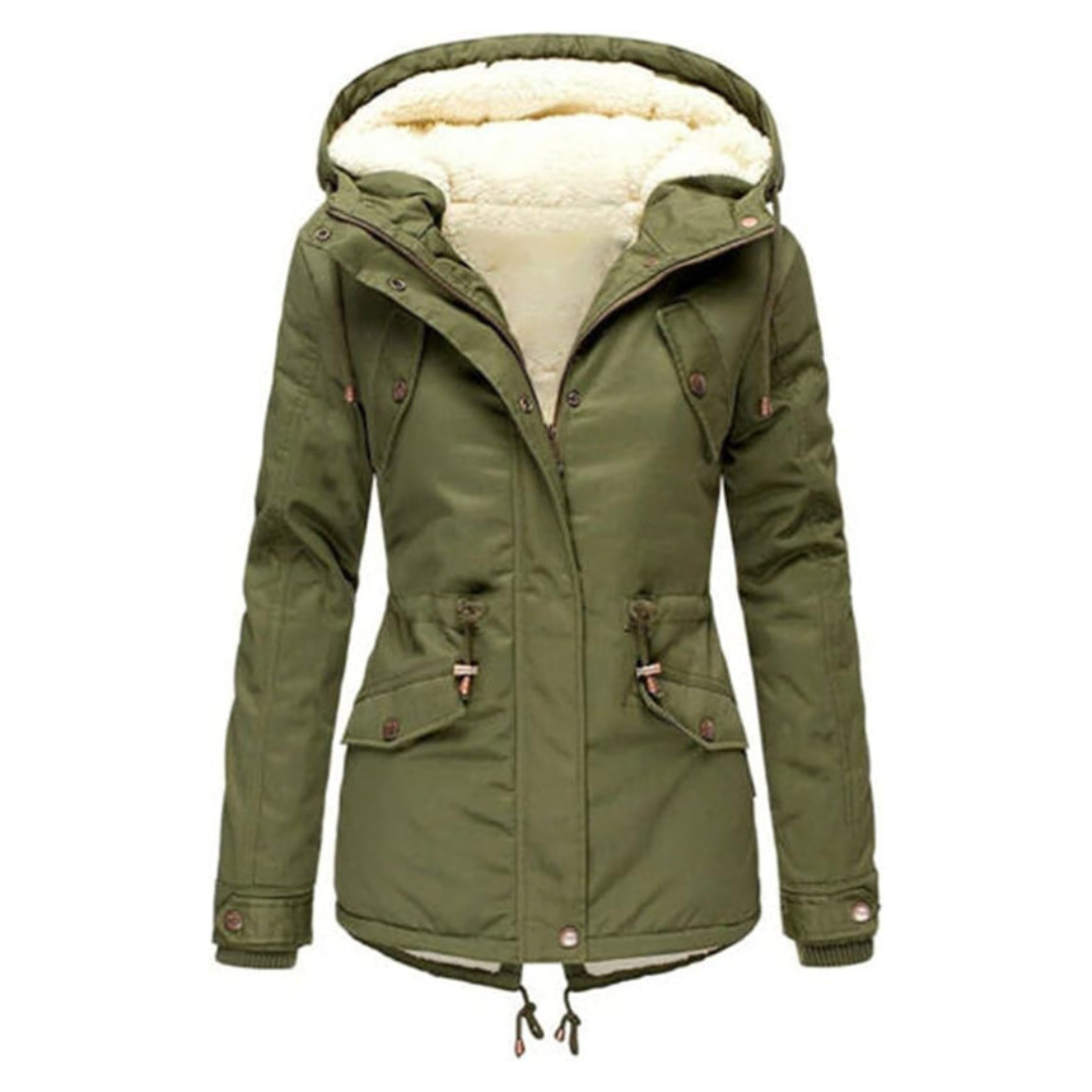 Gepolsterte Parka-Jacke für Damen | Kapuze
