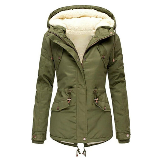Gepolsterte Parka-Jacke für Damen | Kapuze