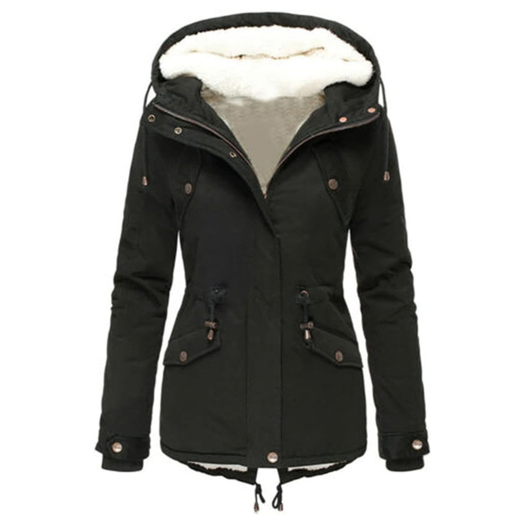 Gepolsterte Parka-Jacke für Damen | Kapuze