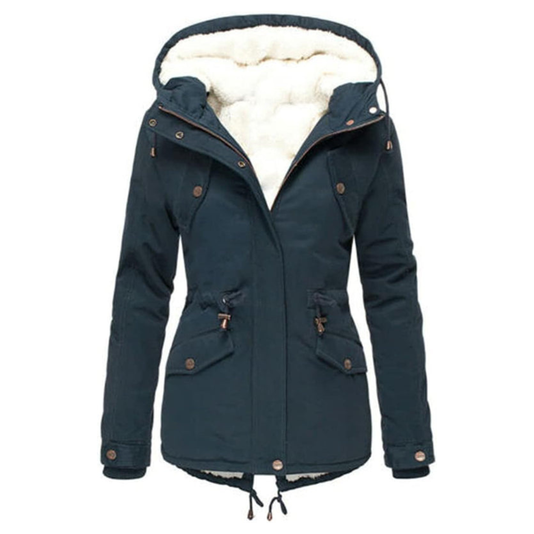 Gepolsterte Parka-Jacke für Damen | Kapuze