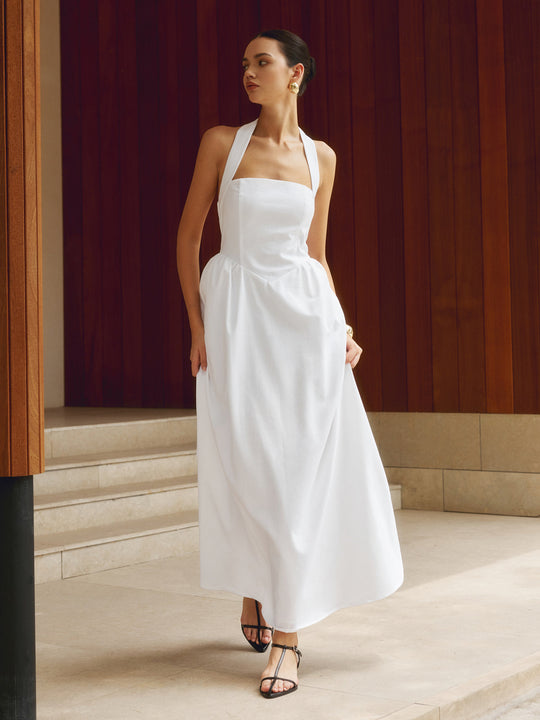 Damen A-Linien Kleid | Maxi