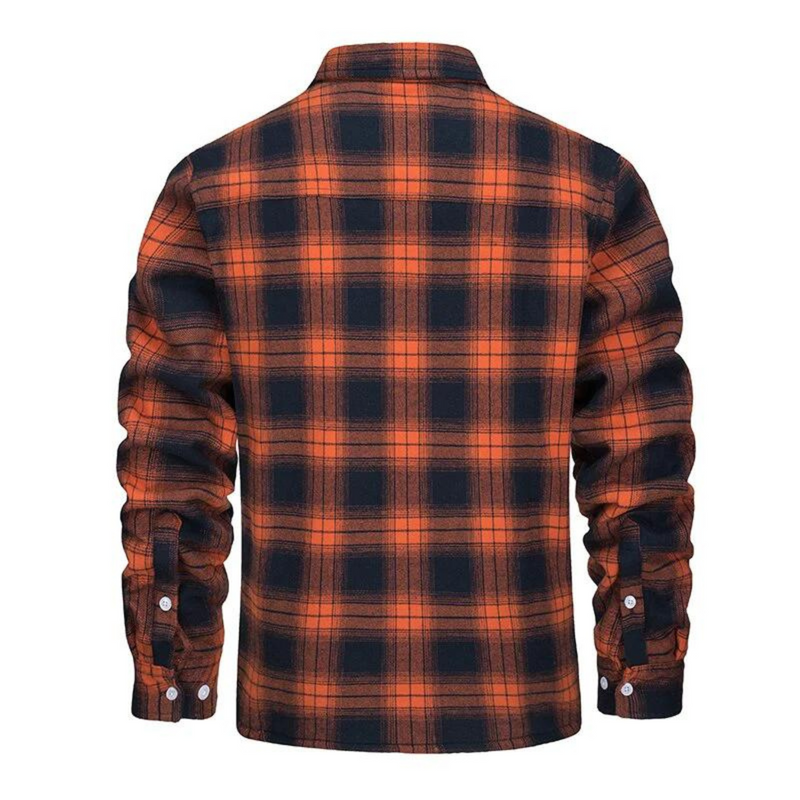 Herren Fleecegefütterte Karierte Jacke | Warme Winter Oberbekleidung