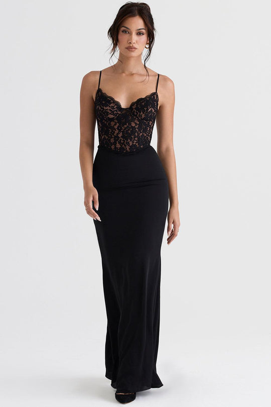 Damen Korsettkleid | Maxi