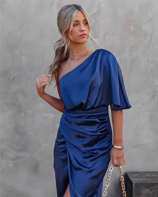 Damen Seiden Partykleid | Midi