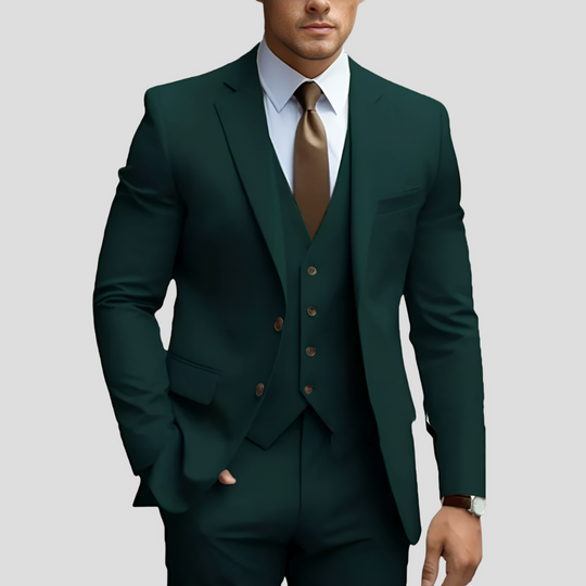 Dreiteiliger Schlanke Passform Anzug für Herren | Formales Hochzeits- und Business-Outfit