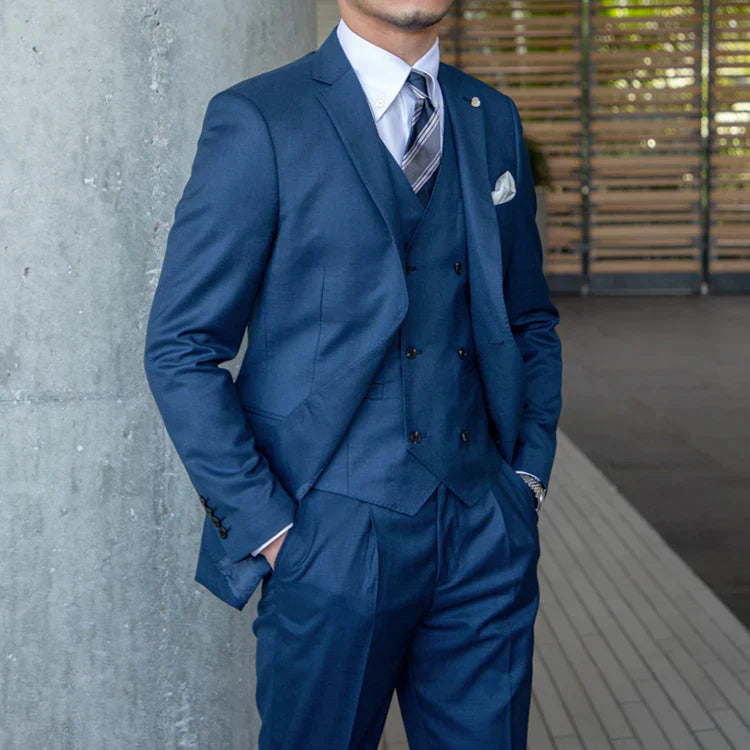 Herren Schlanke Passform Dreiteiliger Anzug | Business- und Hochzeitsoutfit