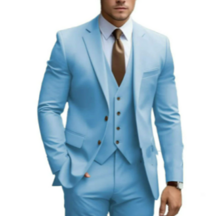Three-Piece Wedding Guest Suit for Men | Two Buttons