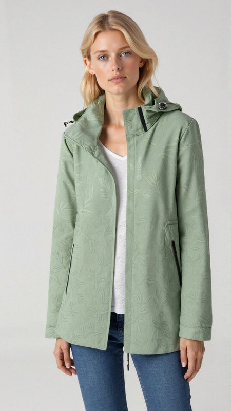 Bedruckte Draußen-Jacke mit Kapuze für Damen | Leichter, lässiger Windbreaker