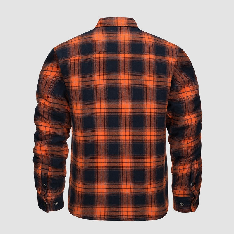 Herren Bomberjacke aus Kariertem Flanell