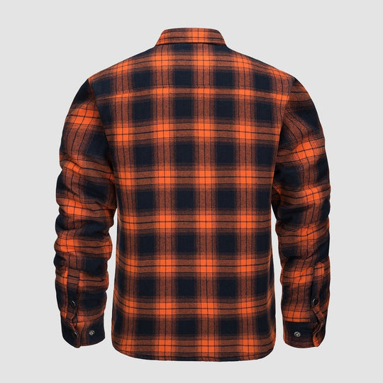 Herren Bomberjacke aus Kariertem Flanell