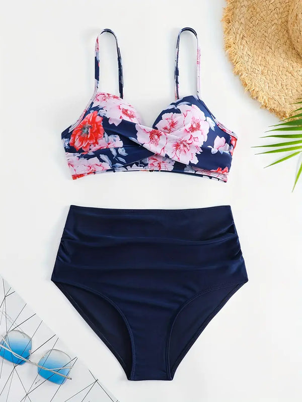 Tropischer Druck Bikini | Zweiteiler für Damen
