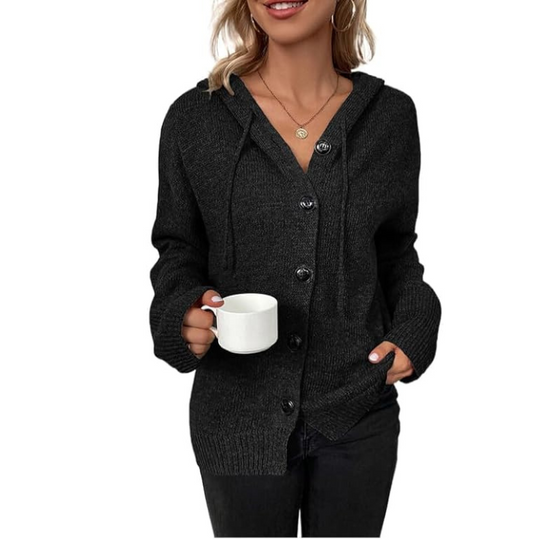 Warme Strickjacke für Damen | Button-Down