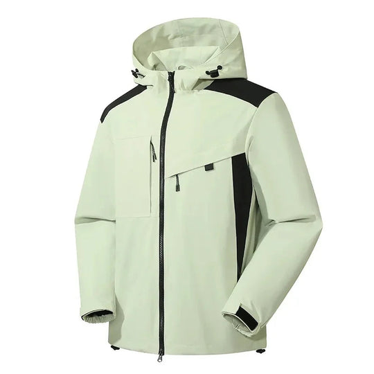 Herren Skijacke mit Kapuze | Winterjacke mit Reißverschlusstaschen