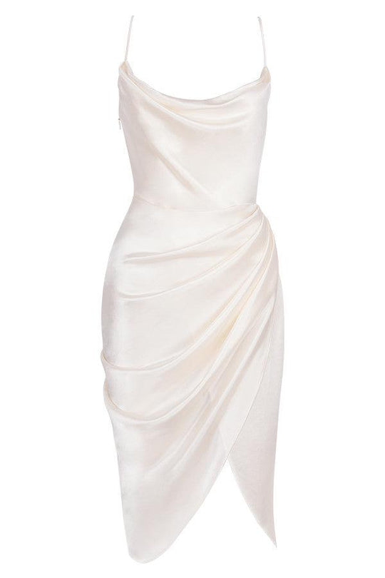 Damen Satin Korsettkleid | Midi
