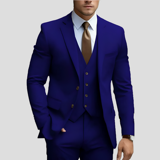Dreiteiliger Schlanke Passform Anzug für Herren | Formales Hochzeits- und Business-Outfit