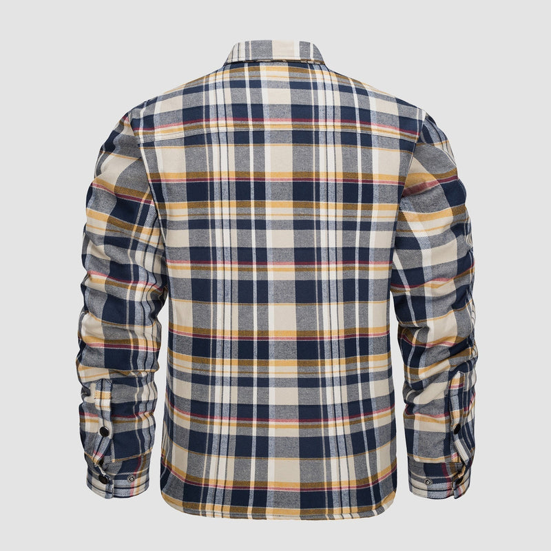 Herren Bomberjacke aus Kariertem Flanell