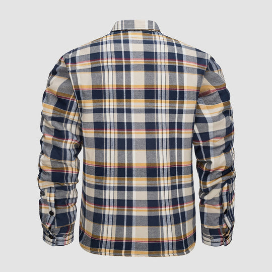 Herren Bomberjacke aus Kariertem Flanell