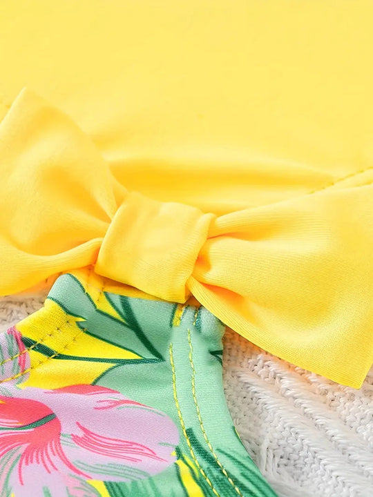 Damen Bikini mit tropischem Gestaltung | Einteiler