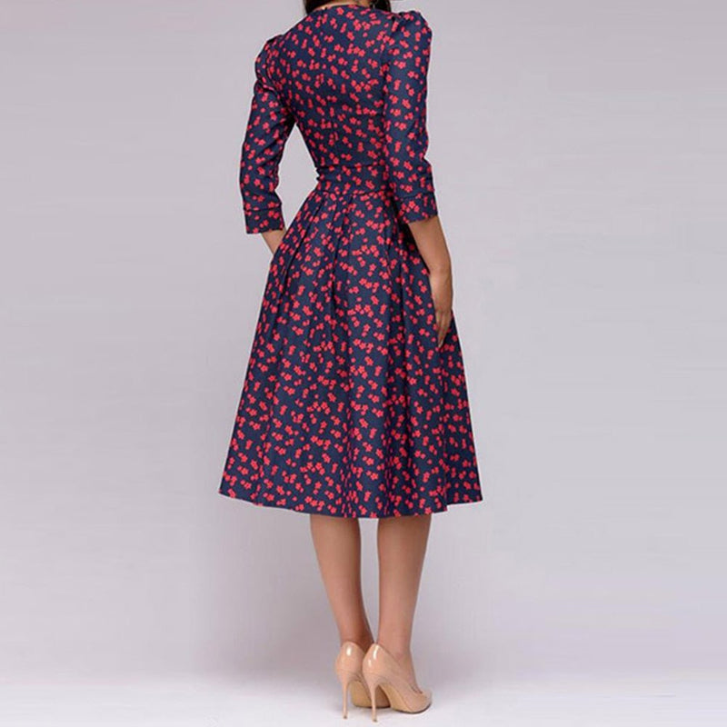 Klassisches A-Linien-Kleid | Midi für Damen