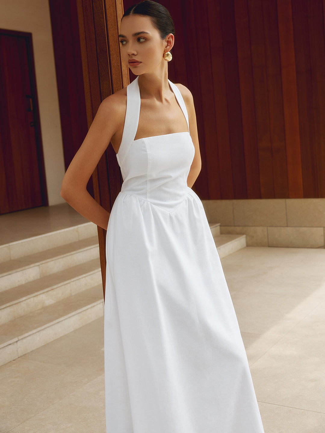 Damen A-Linien Kleid | Maxi
