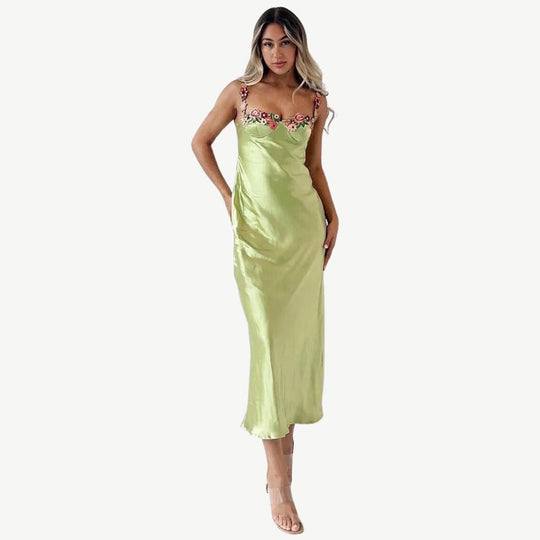 Anmutiges Kleid mit Blumenmuster für Damen | Maxi