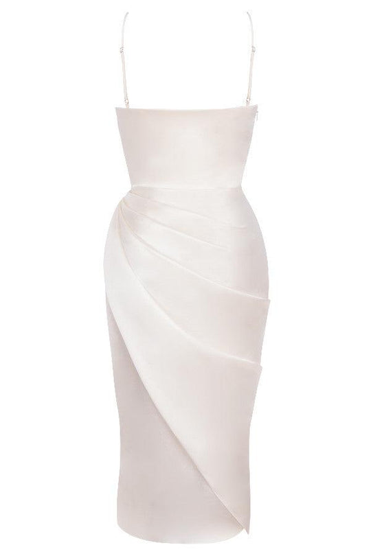 Damen Satin Korsettkleid | Midi
