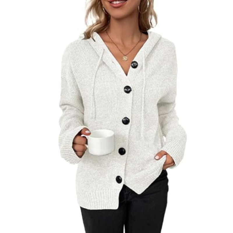 Warme Strickjacke für Damen | Button-Down