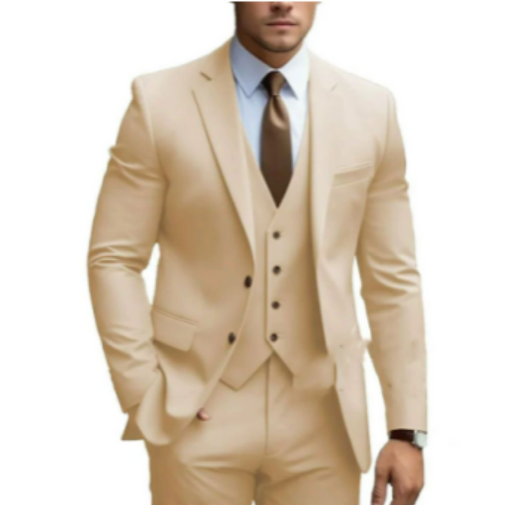 Three-Piece Wedding Guest Suit for Men | Two Buttons