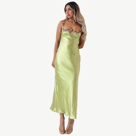 Anmutiges Kleid mit Blumenmuster für Damen | Maxi
