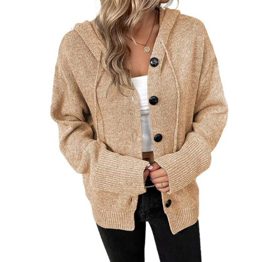 Warme Strickjacke für Damen | Button-Down
