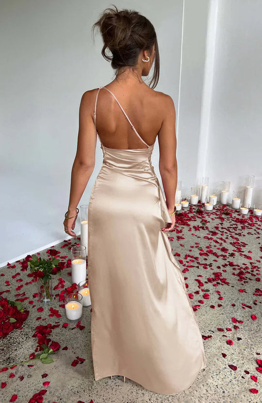 Eine-Schulter-Kleid für Damen | Maxi