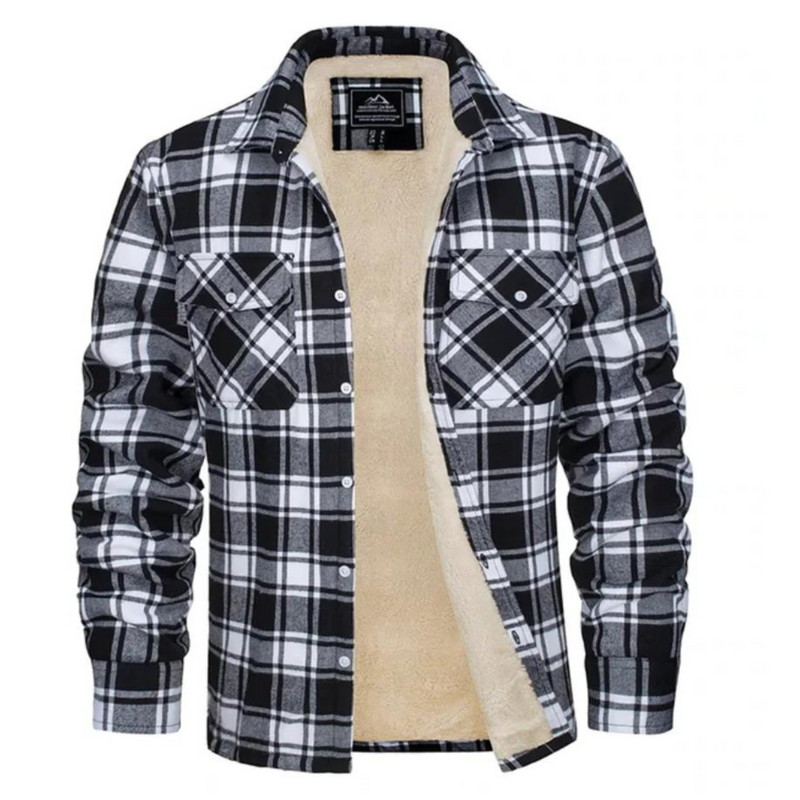 Herren Fleecegefütterte Karierte Jacke | Warme Winter Oberbekleidung