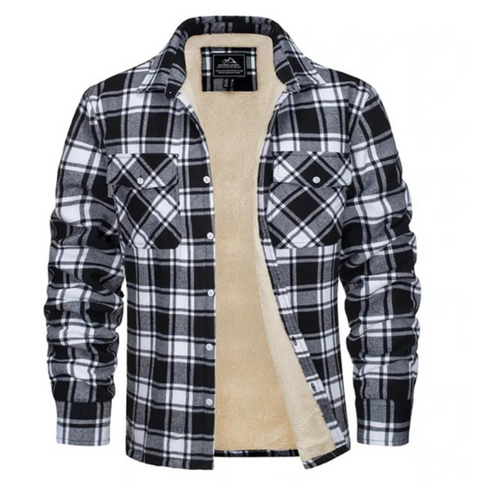 Herren Fleecegefütterte Karierte Jacke | Warme Winter Oberbekleidung