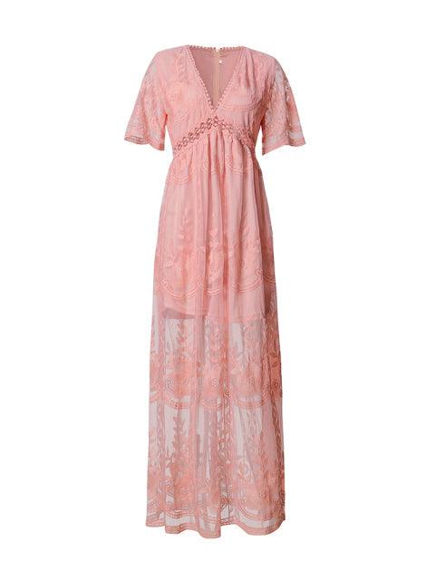 Damen Sommer Spitzenkleid | Maxi