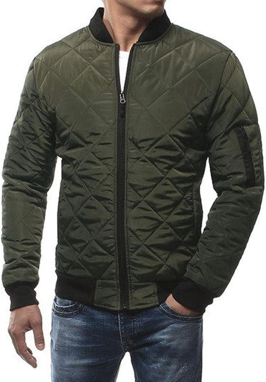 Herren Steppbomberjacke | Leichte gepolsterte Freizeitkleidung