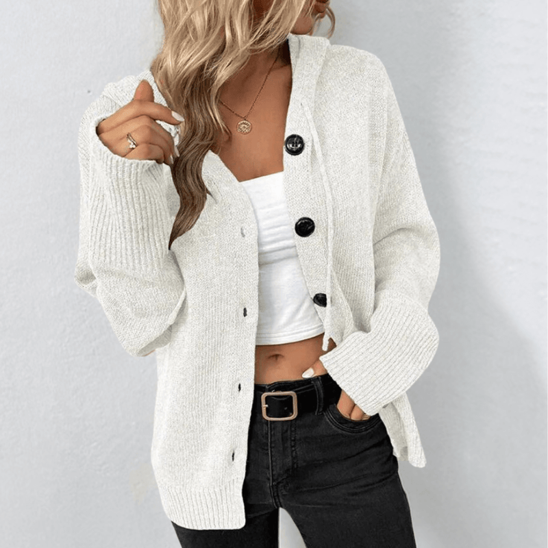 Warme Strickjacke für Damen | Button-Down
