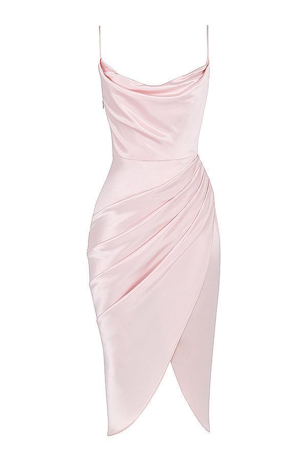 Damen Satin Korsettkleid | Midi