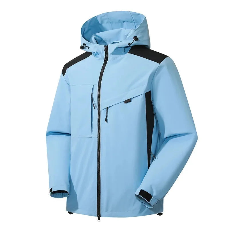 Herren Skijacke mit Kapuze | Winterjacke mit Reißverschlusstaschen