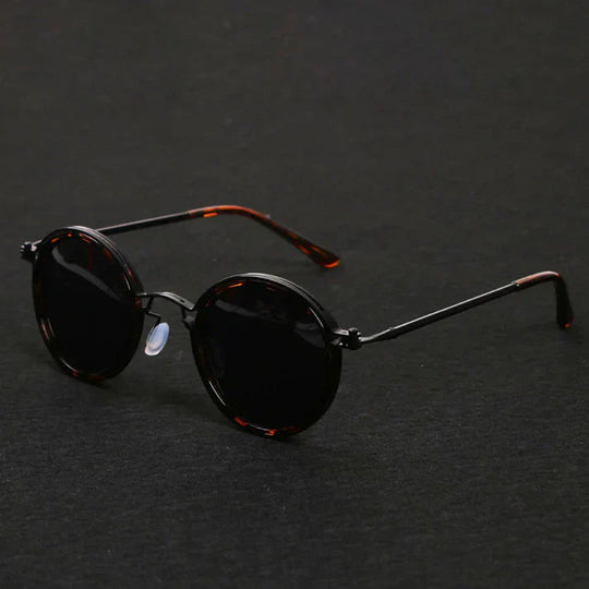 Weinlese-inspirierte Herren-Sonnenbrille | Rund